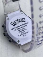 2016 Nintendo Pokémon Pokeball LCD Watch Clear Band Light-Up Face Needs Battery