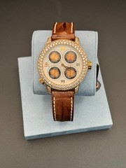 Jacob & Co. Automatic Men’s Watch Rose Gold Case Leather Strap Authentic Luxury