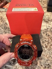 Invicta Racing Burnout Digital Mens Watch 52mm Orange 52mm