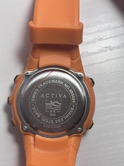 Activa ACW1237 Digital Sport Watch 53mm Orange Silicone Band 30M WR New w/Box