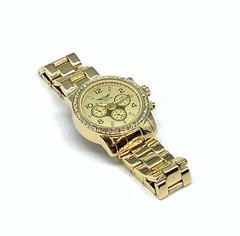 Ladies Fashion Gold Luxury Wrist Watch Designer Celebrity Diamante