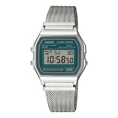 Casio Vintage Series A158WEM‑3D Stainless Steel 33mm Green Dial Mesh Men’s Watch