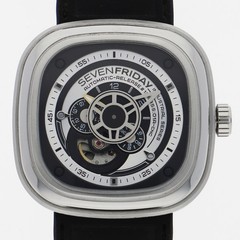 SEVENFRIDAY P1B/01 P Series Essence WATCH Silver / Black SS/rubber AT