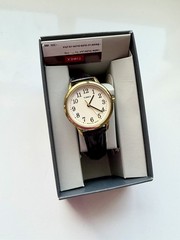 Timex Women’s Gold Tone Watch Leather Strap With Box/ Working /New Battery