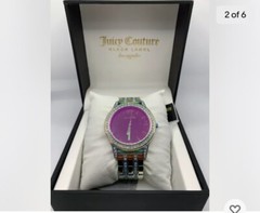 JUICY COUTURE 1321 JC/IRGN Black label watch. 39mm. Sterling Steel. Pre-owned.
