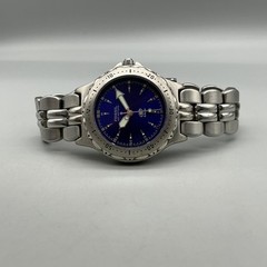 Fossil Mens Watch 35mm Blue Dial Diver AM-3715 Stainless Steel New Battery 6.75″