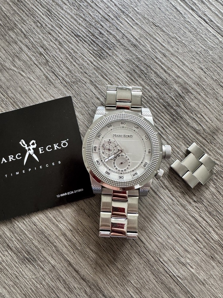 Marc Ecko Mens Chronograph Stainless Steel Watch Masterpiece New Vintage Limited