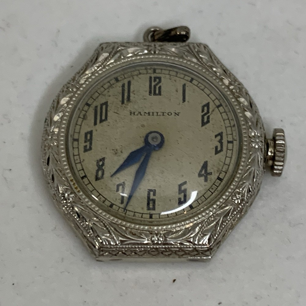 Antique Hamilton 986A 17 Jewel Art Deco Watch 14K Gold Filled NOT WORKING