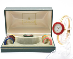 GUCCI Change Bezel 11/12.2 1100L Gold Vintage Quartz Woman’s Watch with Box