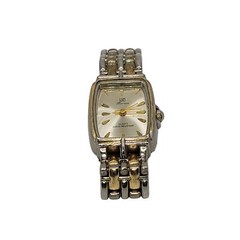 Riviera Quartz Silver Gold Toned clasp band Vintage New battery
