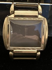 VINTAGE STAR WATCH CO. SQUARE CASE, LUGS, CRYSTAL & BACKING NOS-37MM, 10K RGP