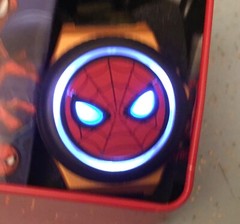 ACCUTIME SPD4593AZ MARVEL SPIDERMAN LIGHT UP COVER FLIP FACE DIGITAL WATCH NIB