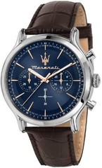 Maserati Epoca R8871618014 Men’s Chronograph 42mm Blue Dial Leather Strap Watch