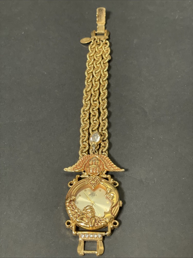 KIRKS FOLLY Angel’s Time Gold Tone Watch K94 New Battery