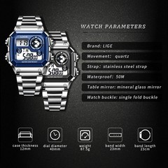 Men Watch Quartz Military Digital Chronograph Luminous Waterproof Boy Wristwatch