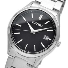 SEIKO SELECTION SBPX147 Stainless Steel Solar Analog Watch Black Dial 38.7mm