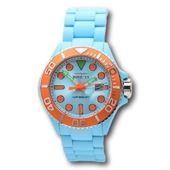 Invicta Grand Diver Playa Men’s 42mm Light Blue & Orange Aqua-Plated Watch 49484