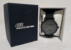 Brand New Skechers SR5042 Black Watch 46MM Quartz Silicone Bracelet Watch 3 ATM