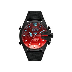 Diesel Only The Brave Men’s Quartz Ana-Digi Red/Blue Dial Black Nylon 100m