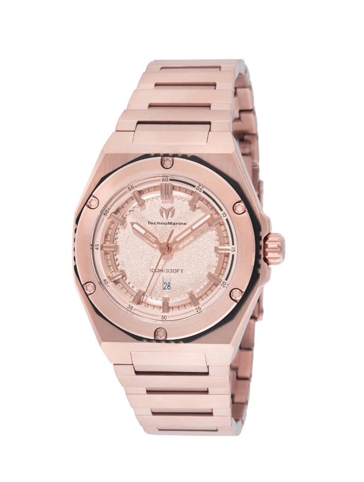 Technomarine Women’s Watch Coral Legacy Rose Gold Dial Steel Bracelet TM-416058