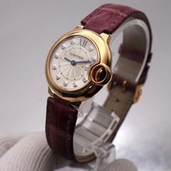 Cartier Ballon Bleu 18K Rose Gold Diamond Silver Dial Ladies Watch 3007