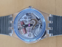 SWATCH WATCH LK106 BLUE BAY LADIES SWATCH ORIGINAL 1987 RARE W/ Case & Manual