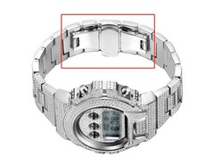 18K Gold IPS Plated LED Digital Hip Hop Bling Ice out Mens Watch Iced Cz Diamond