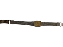 Seiko 1400-6210 Quartz Wristwatch Gold Rectangular Spares/Repairs Preloved