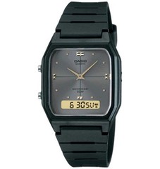 CASIO AW-48HE-8AV QUARTZ BLACK / GRAY DIAL GOLD ACCENTS A/D WATCH