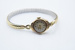 Working Vintage Bulova Ladies 10K Rolled Gold Plate Art Deco Mechanical Watch