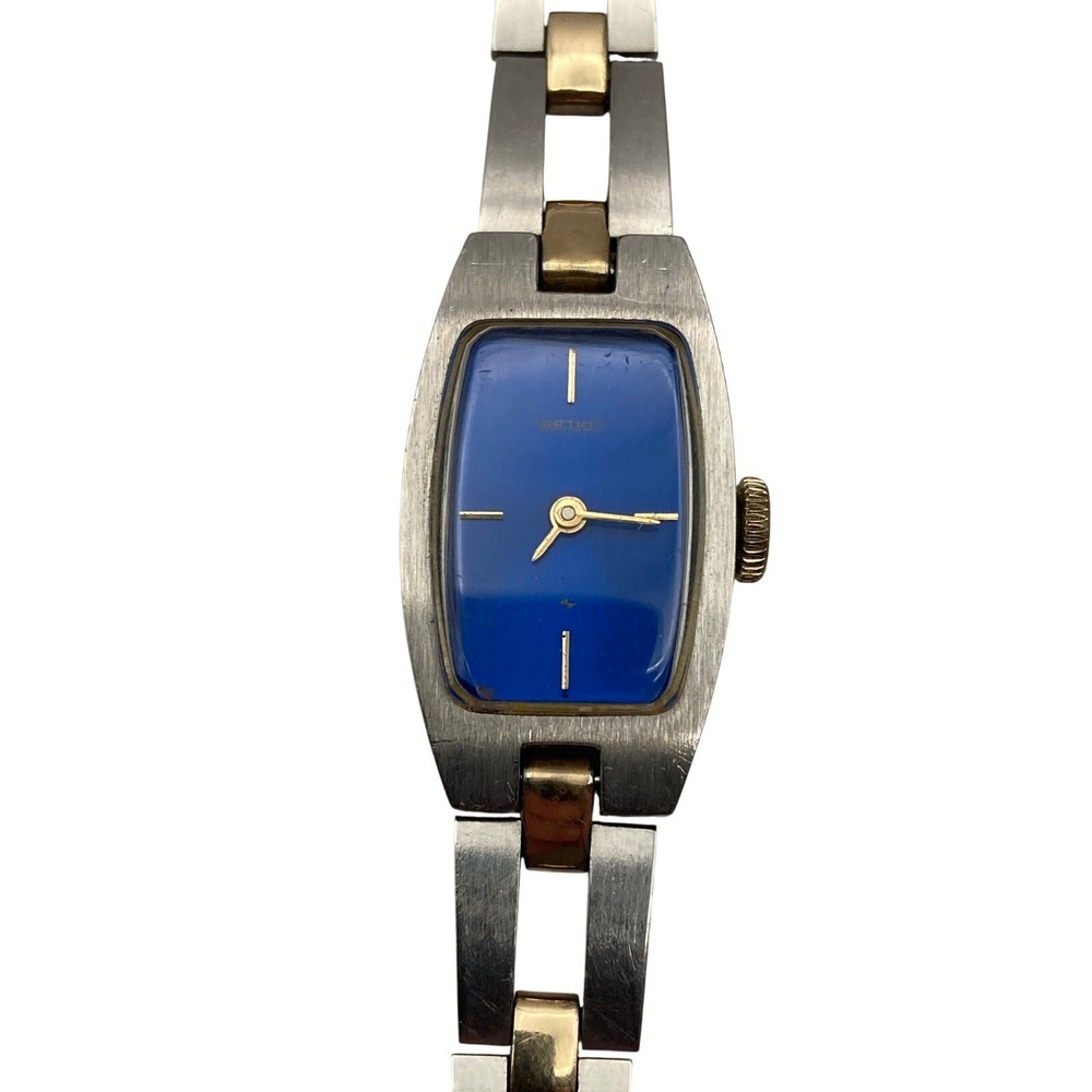 VTG Seiko Women’s Mechanical Wind Up Blue Sunburst Watch 16mm 11-7509 – 6″ Wrist