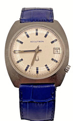 BULOVA ACCUTRON H669826 Stainless Steel Tuning Fork Men’s Watch Date 35mm Runs