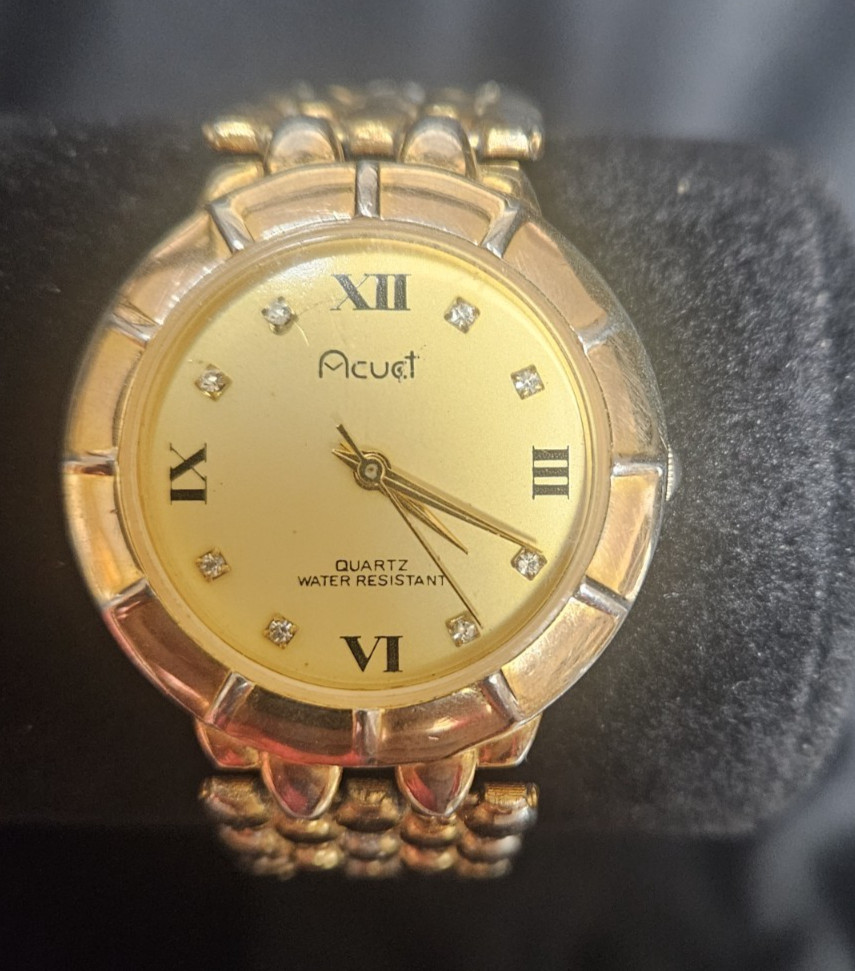 Acuet 18k Gold Plated Ladies Watch, New battery!!