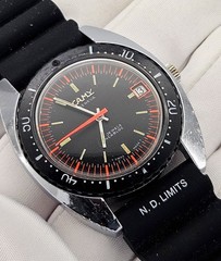 Camy Geneva 1960s Skin Diver 38mm FHF 96-4 Manual Wind 20mm Lugs