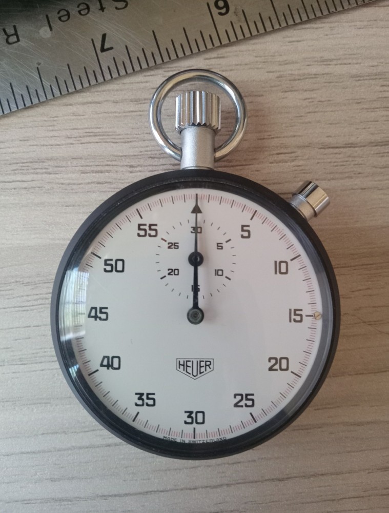 Vintage Heuer Stopwatch Ref. 408.201 Swiss Made 1970’s Rare EX-NMT