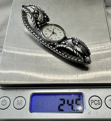 Vintage Sterling Silver Timex Cuff Watch Rainbow Hallmark Southwestern 24.5g