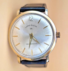 Vintage 1961 Men’s LORD ELGIN 25 Jewel Self-winding 10K GF Bezel Swiss Watch Box