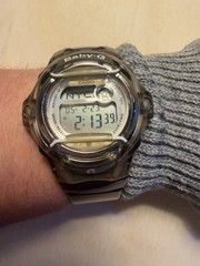 Casio Baby-G Digital Quartz Sports Watch Smoke Grey Resin BG-169 Module 3189