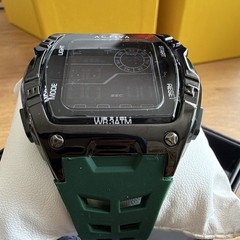 ACTIVA Digital Sport Quartz Watch WR30m Alarm Day/Date Light Green Strap 46mm