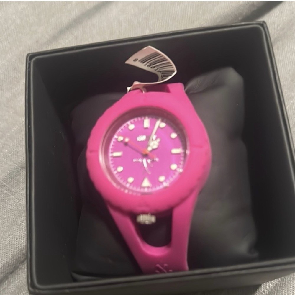 Toy Watch JL04PS Hot Pink Jelly Looped Womens Watch-needs battery