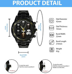 B.M.W M Logo Supper Car Black Stainless Steel Watch