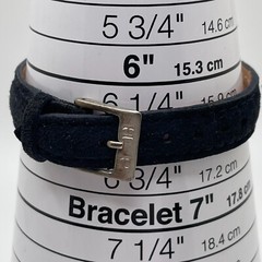 Hush Puppies Watch Womens 18mm Silver Tone Case Blue Leather Band Quartz