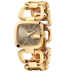 G Gucci Sunbrushed Brown Dial Gold Steel Strap Watch For Women – YA125511