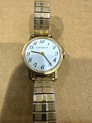 Caravelle Vintage Manual Wind White Dial 17J Gold Band 26mm case