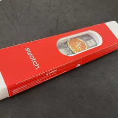 Swiss Swatch Originals Vitamine Boost Orange Translucent Watch 41mm SUOK115 NEW