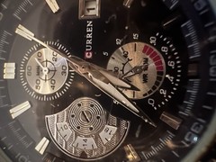 Curren M-8083 Mens Multi Dial Analog Watch Black Case Date Water Resistant