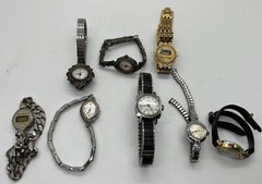 Lot Of 8 Watches Various Brands, Elgin, Timex, Becora, Etc. Untested