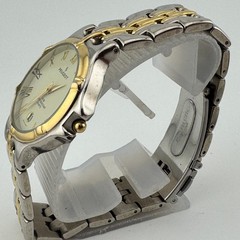 Peugeot Quartz Watch Men 30m Dual Tone Date Roman Japan Analog New Battery 7.5″