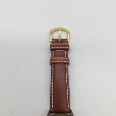 Relic Unisex Watch 34mm Bronze Dial Brown Leather Roman Numeral New Battery