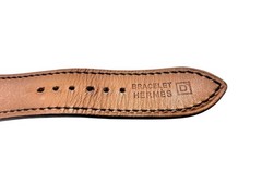 Hermès Heure HH1.501 Watch Leather Strap Unisex Quartz Box Epsom Leather Gold Plated